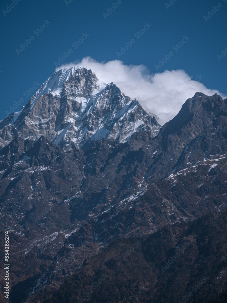 Langtang Lirung ‎7,234 m​. mountain in Tamang Heritage Trek, Nepal.