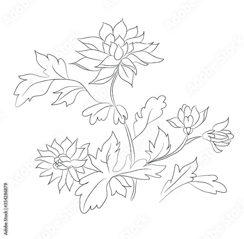 Wallpaper Mural vector illustration of flowers Torontodigital.ca