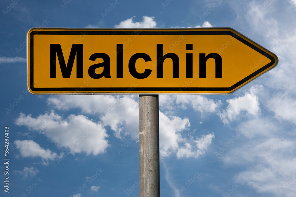 Obraz premium Wegweiser Malchin