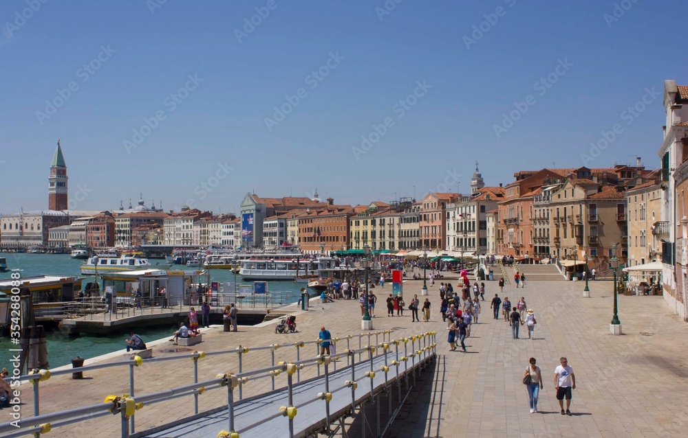 catwalk in venice on the famous Rivadegli Schiavoni waterfront