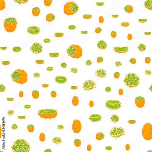 Illustration on theme big colored seamless kiwano