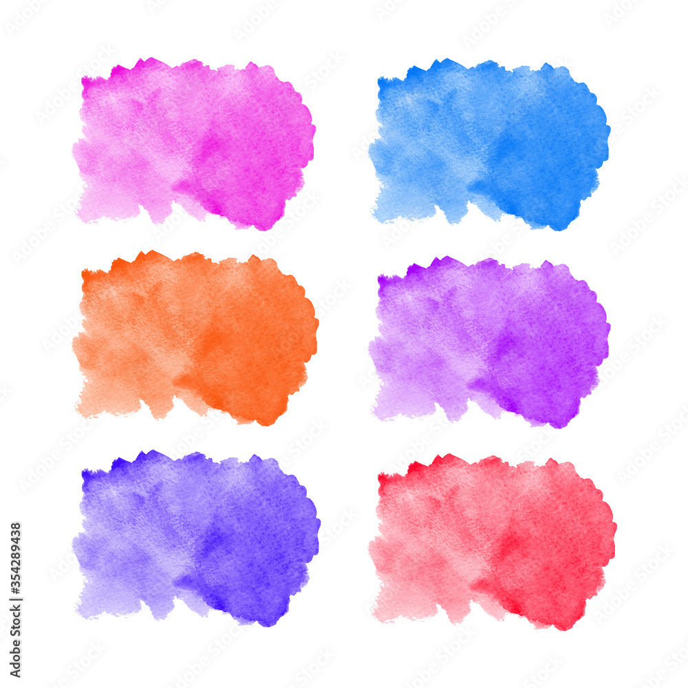 Set of colorful watercolor backgrounds