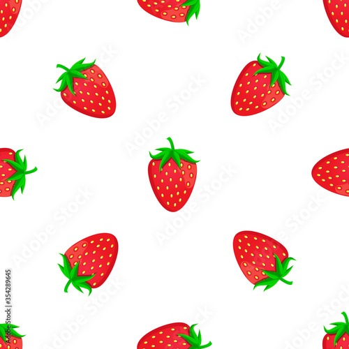 Theme big colored seamless strawberry