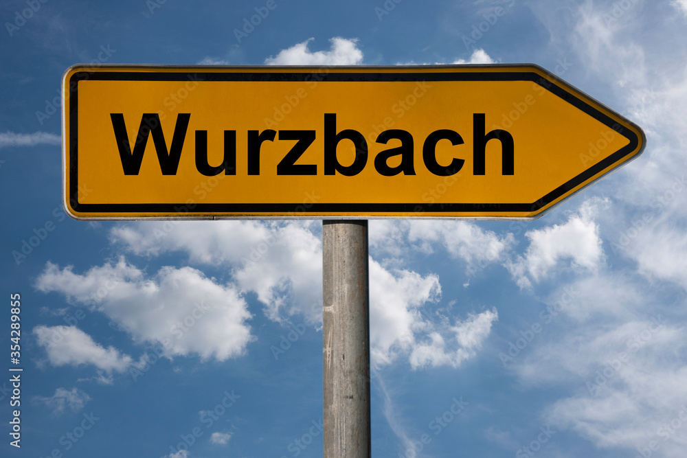 Obraz premium Wegweiser Wurzbach