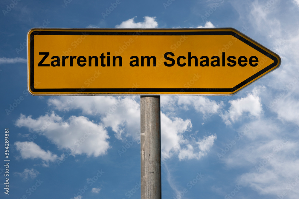 Wegweiser Zarrentin am Schaalsee Wegweiser Zarrentin am Schaalsee