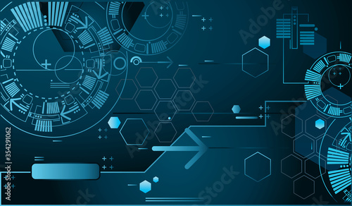 Abstract scientific technology blueprint background