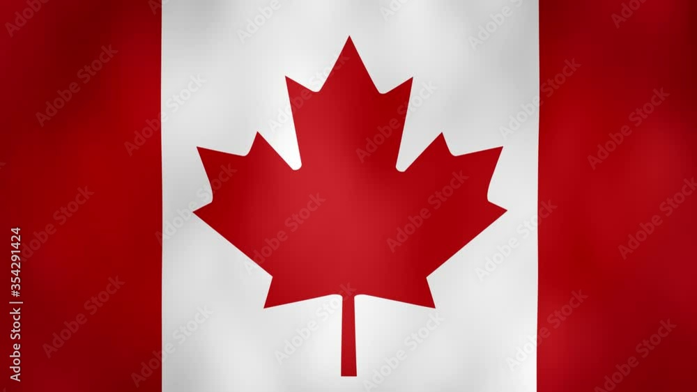 The national flag of Canada waving animation - 4k The national flag of Canada waving animation - 4k