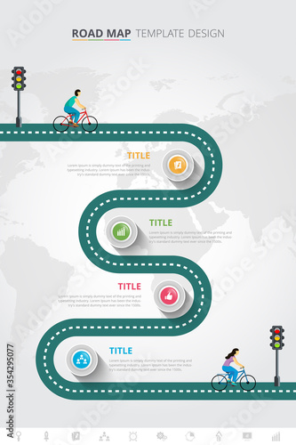 Roadmap infographic template