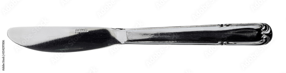 Silver knife silverware isolated on white background Silver knife silverware isolated on white background