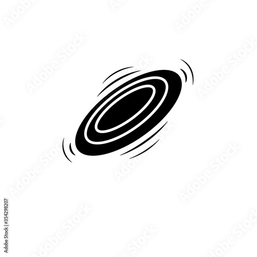 Clay target silhouette icon. Clipart image isolated on white background