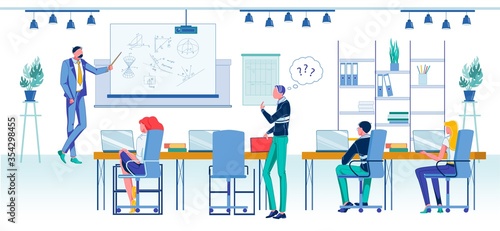 Applied Math Class with Professor and Student