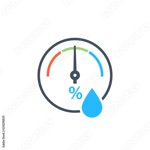 Simple hygrometer icon. Clipart image isolated on white background