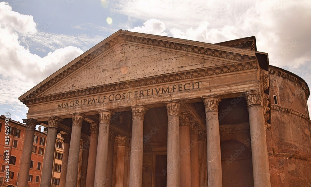 Pantheon in the city of Rome