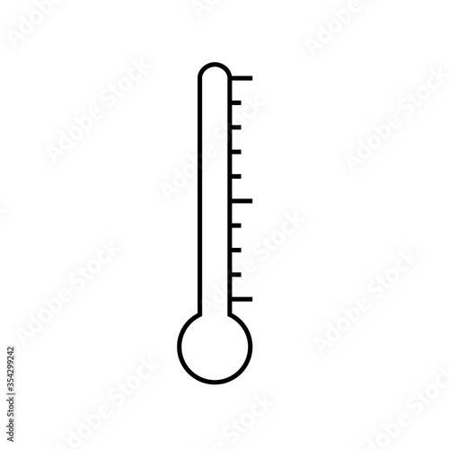 Blank empty thermometer icon. Clipart image isolated on white background