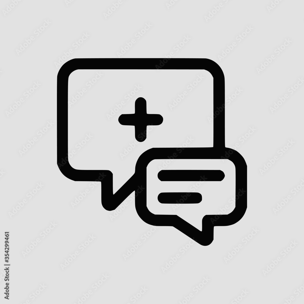 Vector Illustration of A Medical Message Icon | Vector Line Icon | Medical Healthcare Vector Icon | Single Vector Icon Vector Illustration of A Medical Message Icon | Vector Line Icon | Medical Healthcare Vector Icon | Single Vector Icon