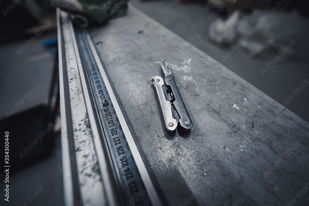 Knots and details of industrial machine tools close-up Knots and details of industrial machine tools close-up