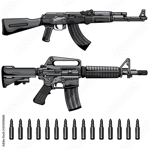 firearms set automatic machine gun