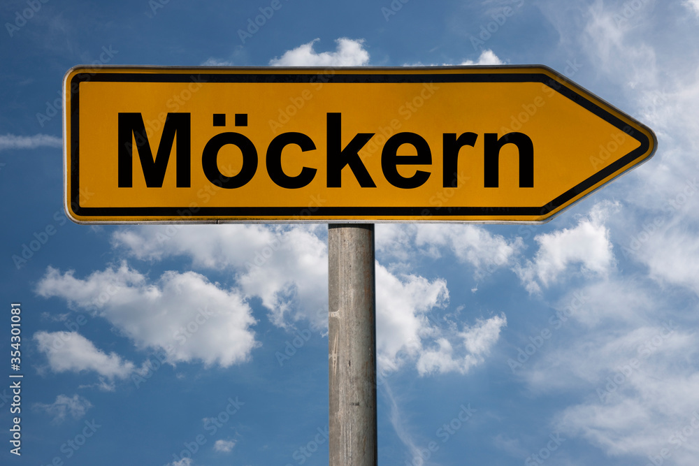 Obraz premium Wegweiser Möckern