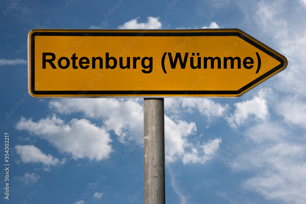 Fototapeta premium Wegweiser Rotenburg (Wümme)