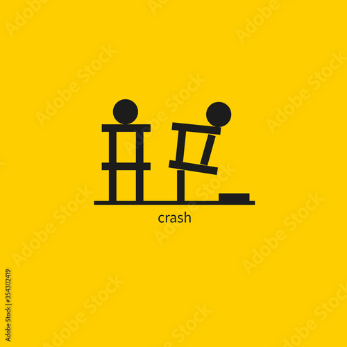 Global economic collapse icon