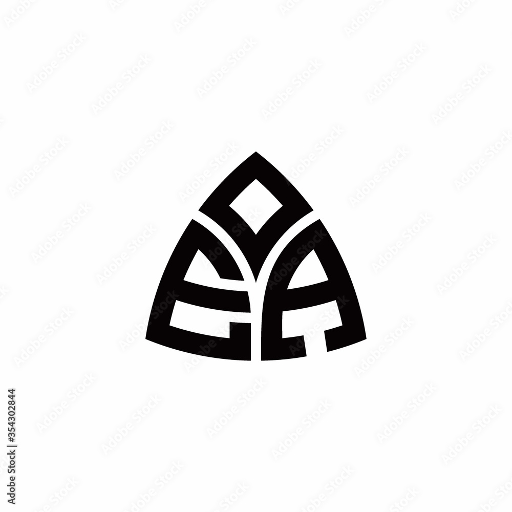 EA monogram logo with modern triangle style design template EA monogram logo with modern triangle style design template