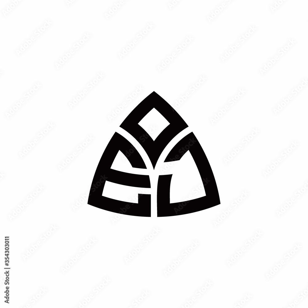 EJ monogram logo with modern triangle style design template EJ monogram logo with modern triangle style design template