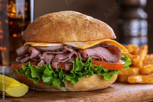 Roast Beef Sandwich on a Bun