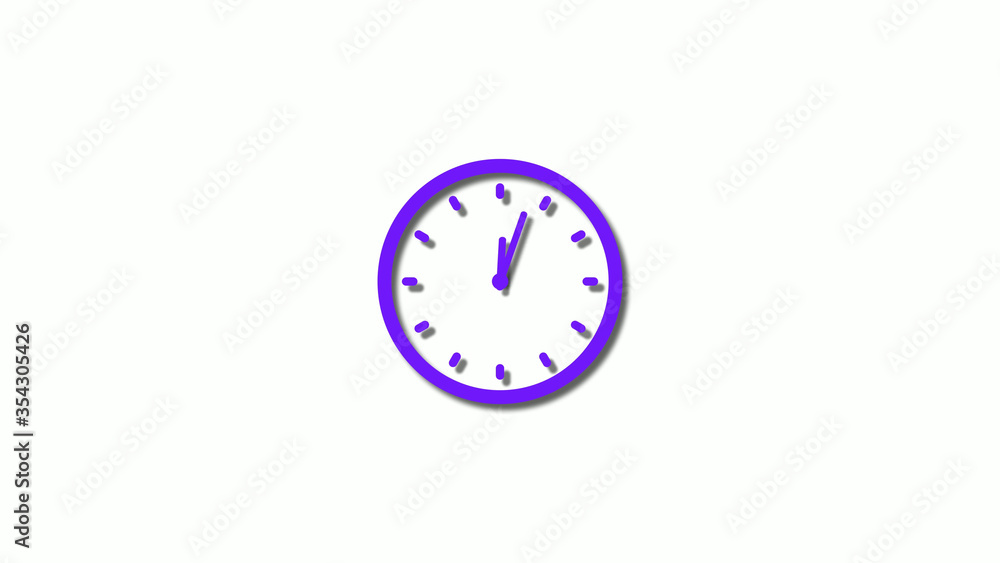 New 3d purple clock isolated on white background,clock animation New 3d purple clock isolated on white background,clock animation