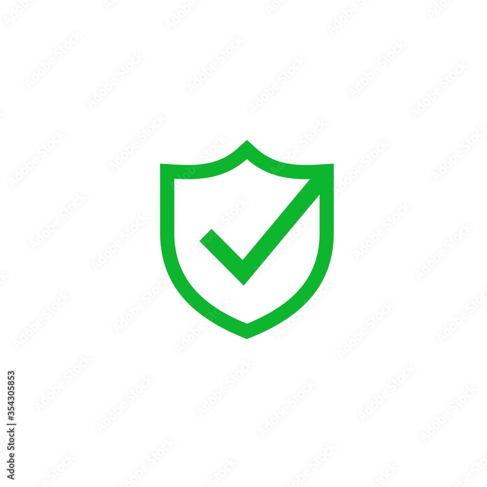 Check mark security shield logo icon design vector Check mark security shield logo icon design vector