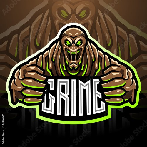 The grime esport mascot logo
