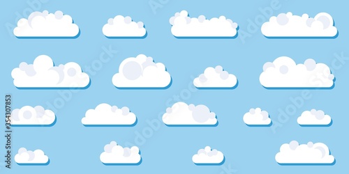 Clouds vector set