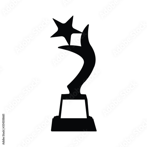 Award trophy icon. Cup trophy icon vector illustration. eps 10