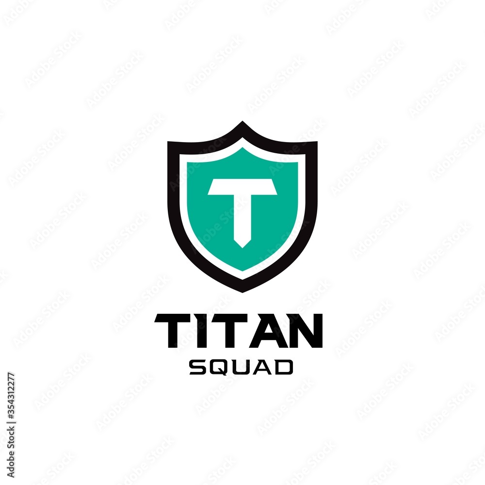 Letter T Shield Gaming Squad Logo Design Vector Template Letter T Shield Gaming Squad Logo Design Vector Template