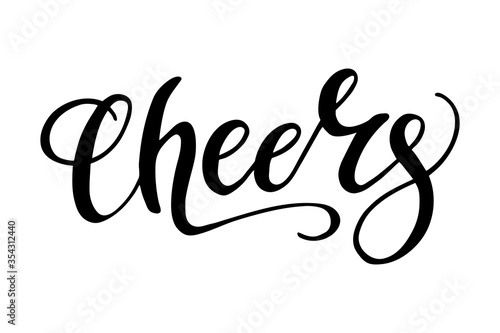 Cheers! Hand vector lettering text