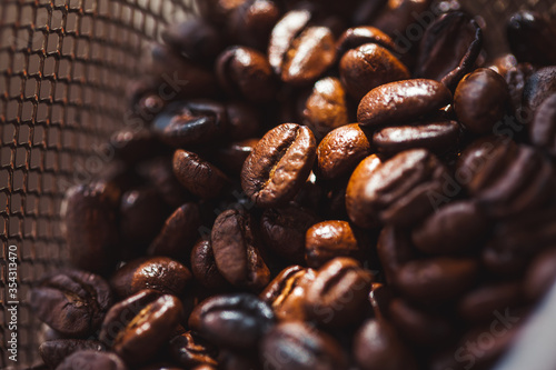 delicious aromatic coffee beans and ground