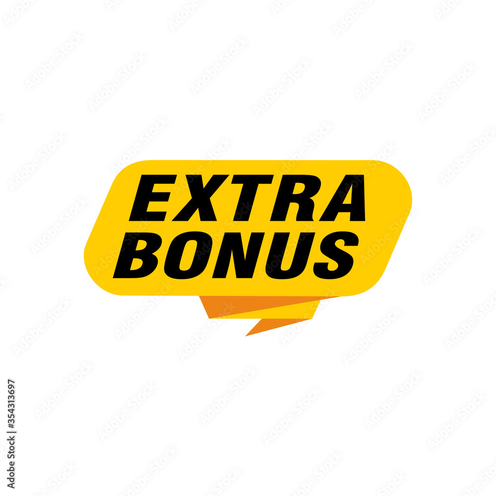 Vector Illustration Red Extra Bonus Label. Modern Web Banner Element Vector Illustration Red Extra Bonus Label. Modern Web Banner Element