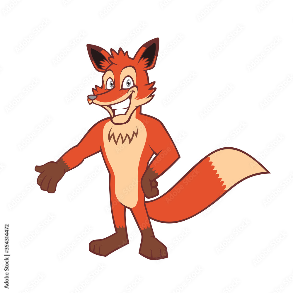 Obraz premium Cute fox cartoon. 