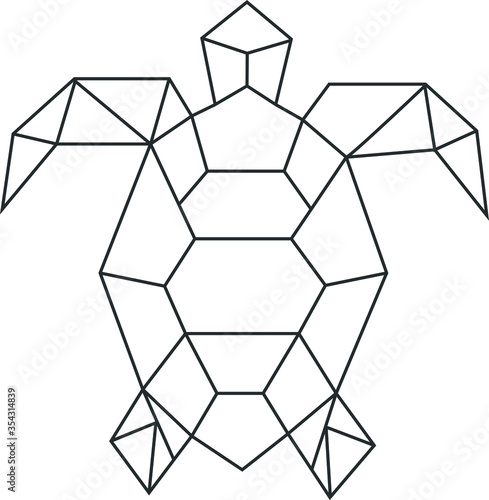 Vector abstract polygonal geometric abstract turtle