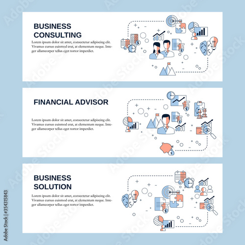 Business consulting, Business solution and Financial adviser concepts