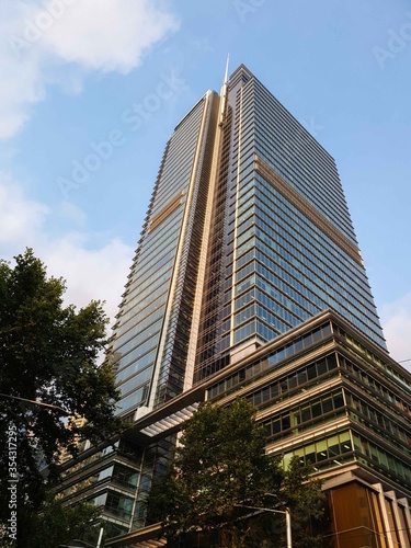 commercial building shining in the daylight