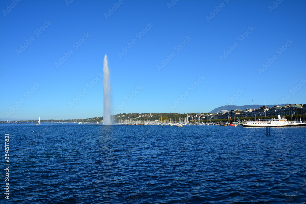 Jet d'eau Lac Léman Genève Suisse