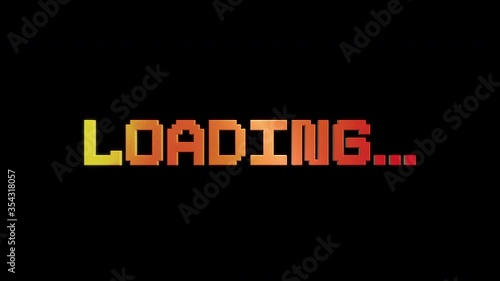 Retro video game concept. 8-bit 3d titles pack2