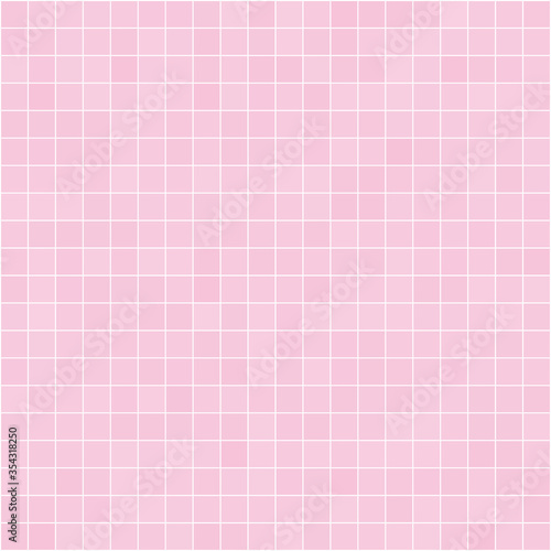Seamless pattern of tiles in pink. Vector stylish texture.