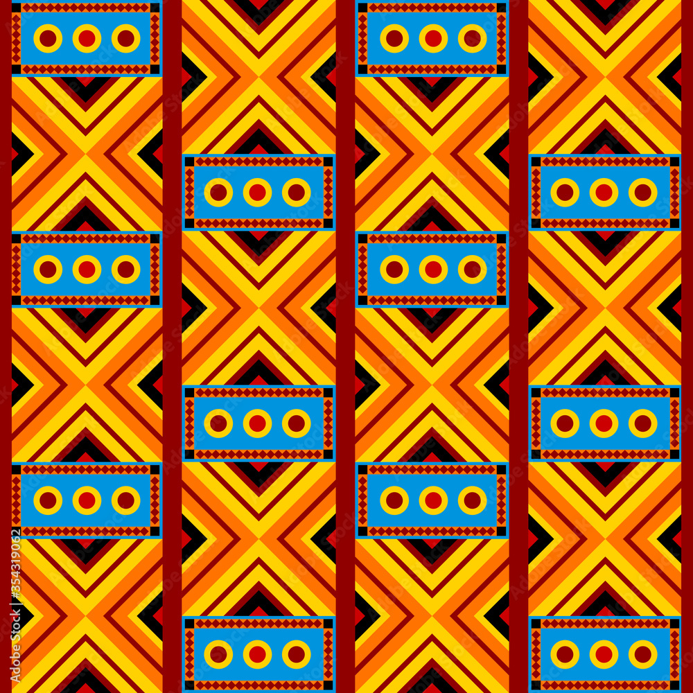 Seamless African pattern. Ethnic seamless design for background or wallpaper