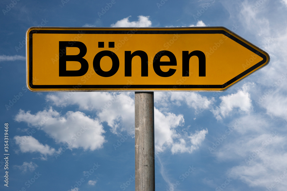 Fototapeta premium Wegweiser Bönen