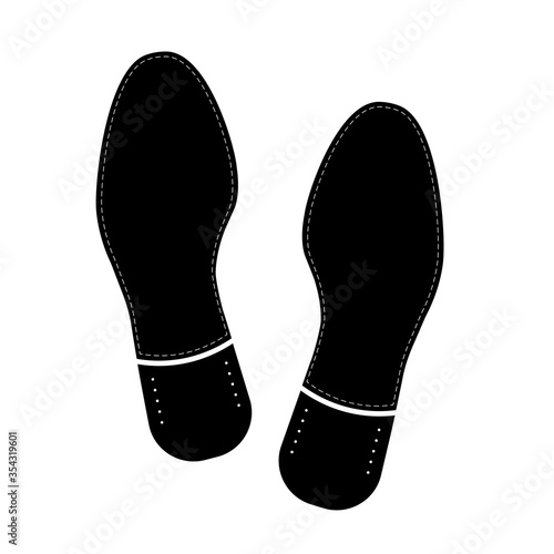 Human footprints icon. Traces of human shoes. Steps. Vector illustration