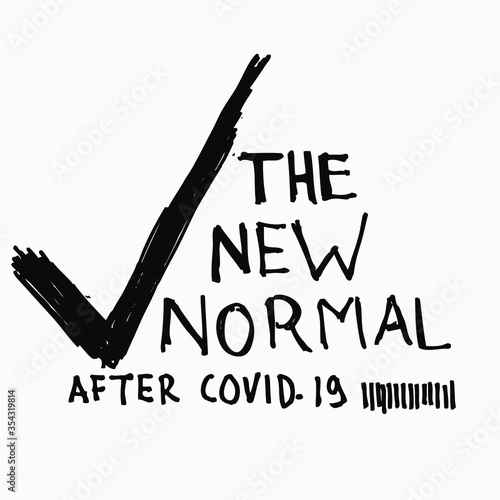 The New Normal, After Covid-19, stamp doodle