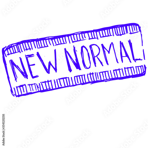 The New Normal, After Covid-19, stamp doodle
