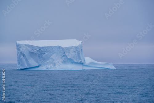 Tabular iceberg in pastel colors