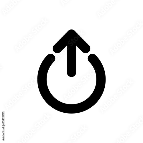 Upload download glyph icon design. Technology file mark vector illustration.